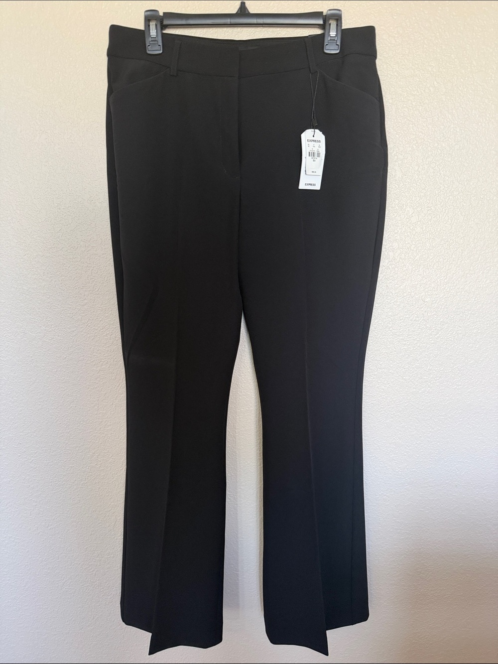Express Editor Flare Mid Rise Classic Black Women's Dress Pants